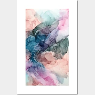 Heavenly Pastels 2: Original Abstract Ink Painting Posters and Art